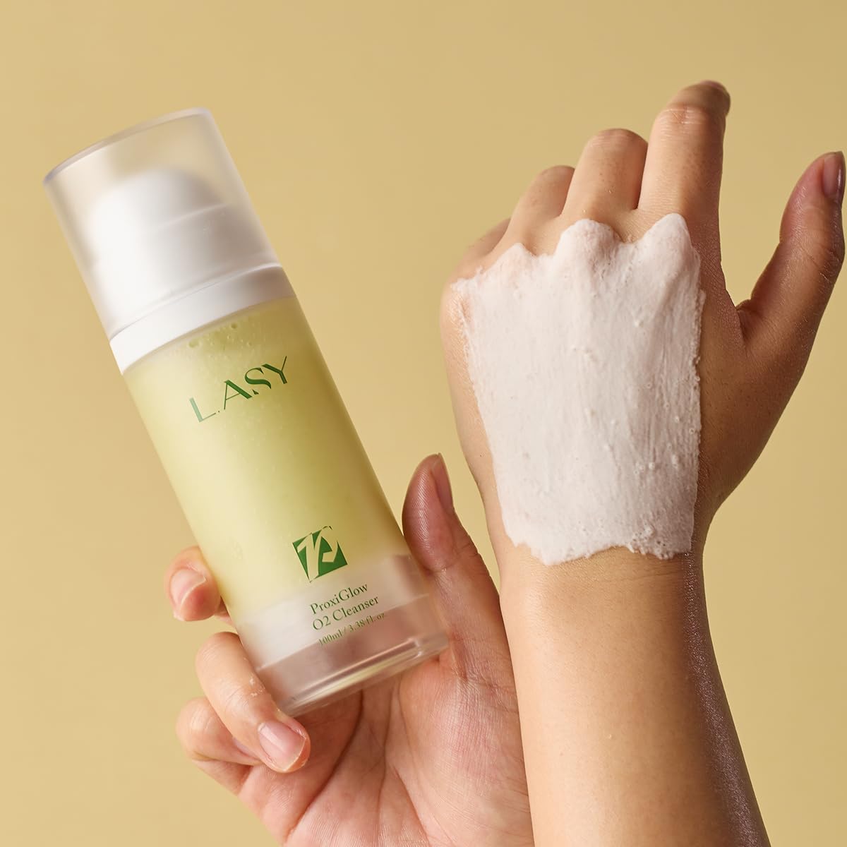 L.ASY ProxiGlow O2 Cleanser (3.4 fl.oz) – Oxygen-Infused Hydrating Facial Wash
