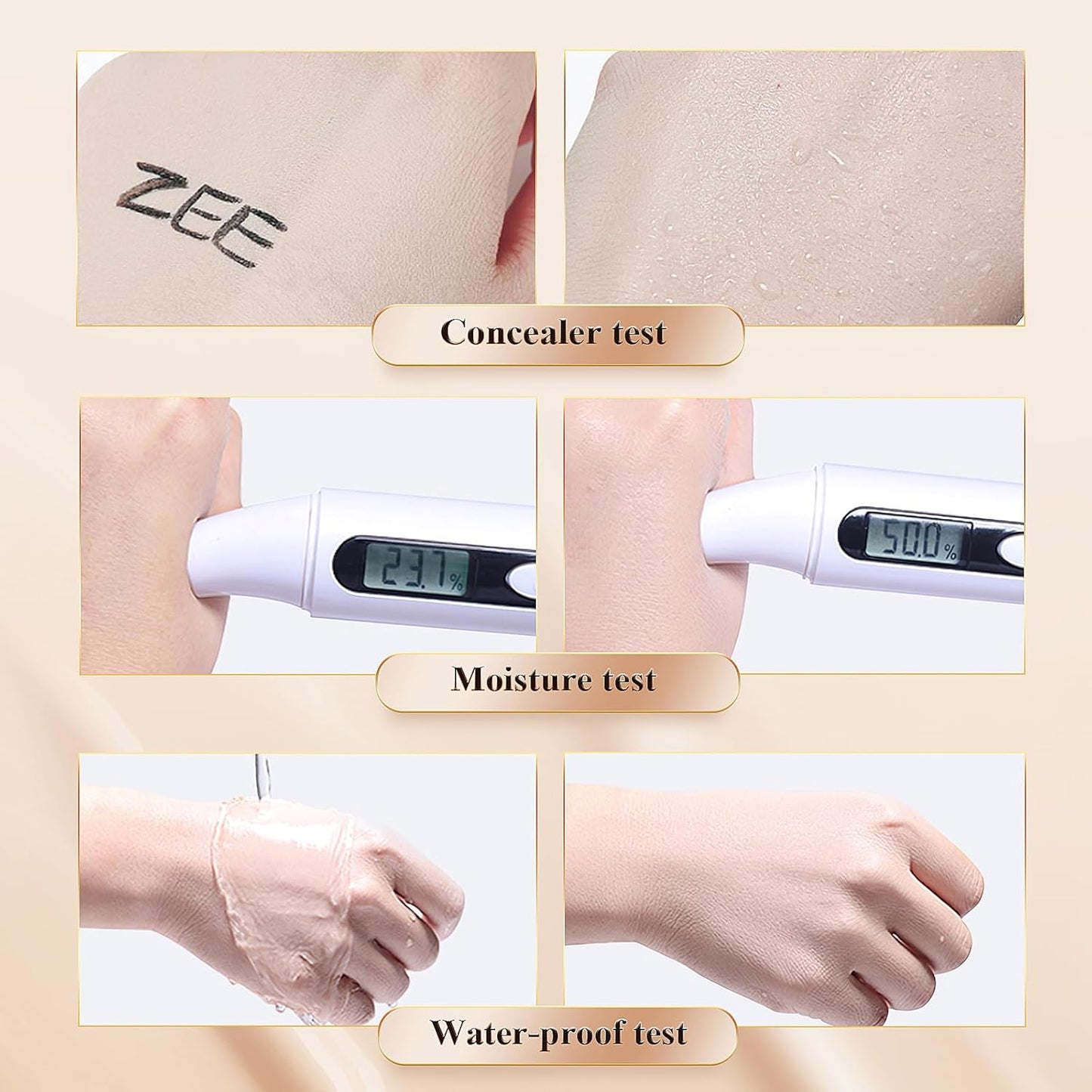 2 PCS Mushroom Head Air Cushion CC Cream - Long-Lasting Brightening BB Cream Foundation With Powder Puff for Face Makeup and Mature Skin (Natural