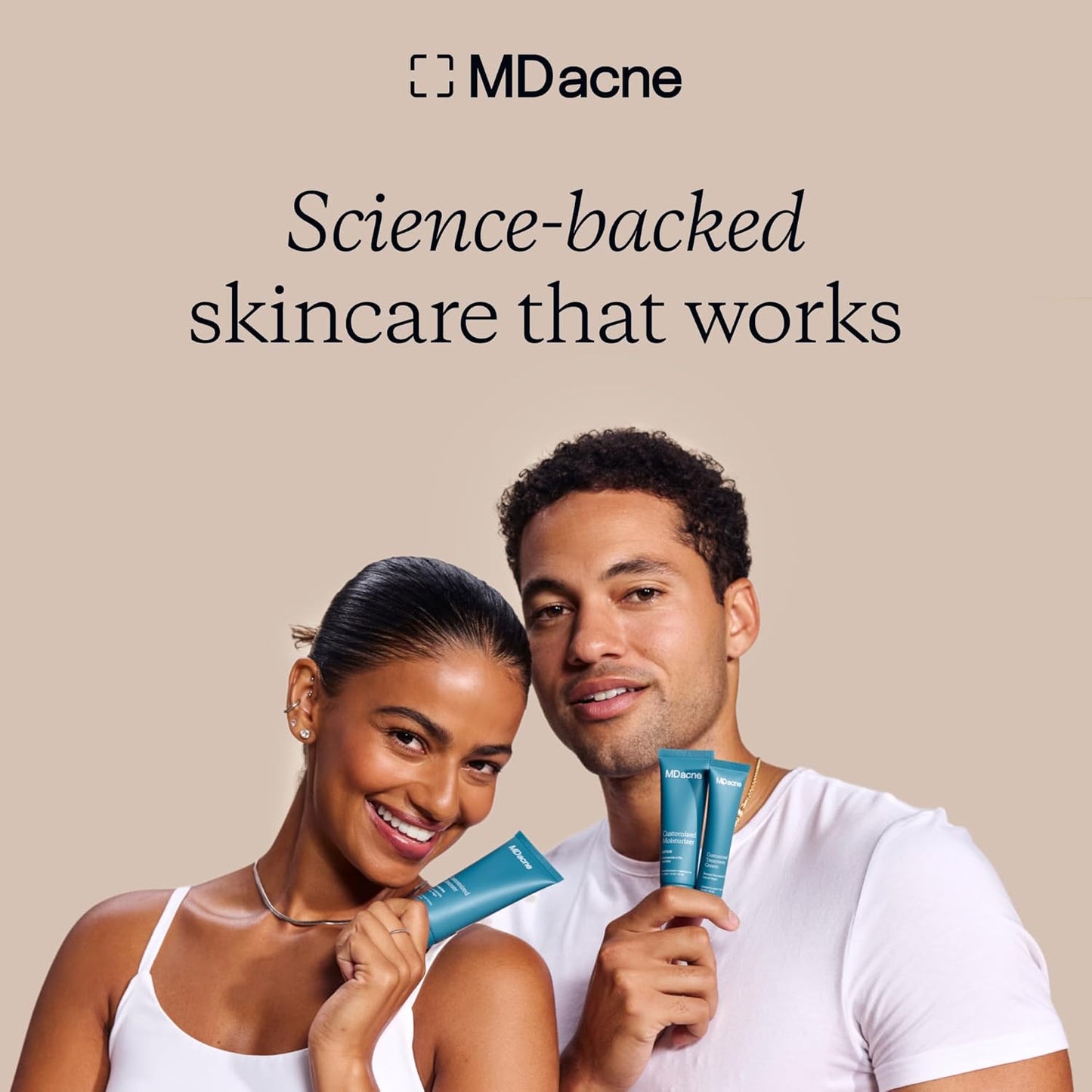MDacne Clarifying Clay Face Mask - Deep Pore Detox with Australian Pink Clay - Detoxifying, Exfoliating & Brightening - Reduce Skin Redness & Irritation for Sensitive Acne-Prone Skin (1 Pack)