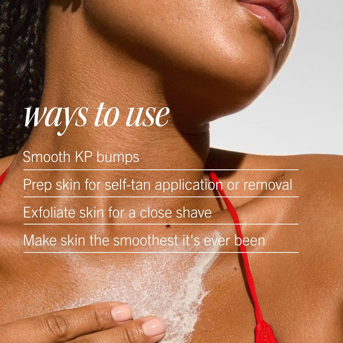 First Aid Beauty - KP Bump Eraser Body Scrub with 10% AHA, Keratosis Pilaris Skin Exfoliater with Glycolic and Lactic acids, Helps Reduce Chicken Skin Bumps, Safe for Sensitive Skin, 10 oz