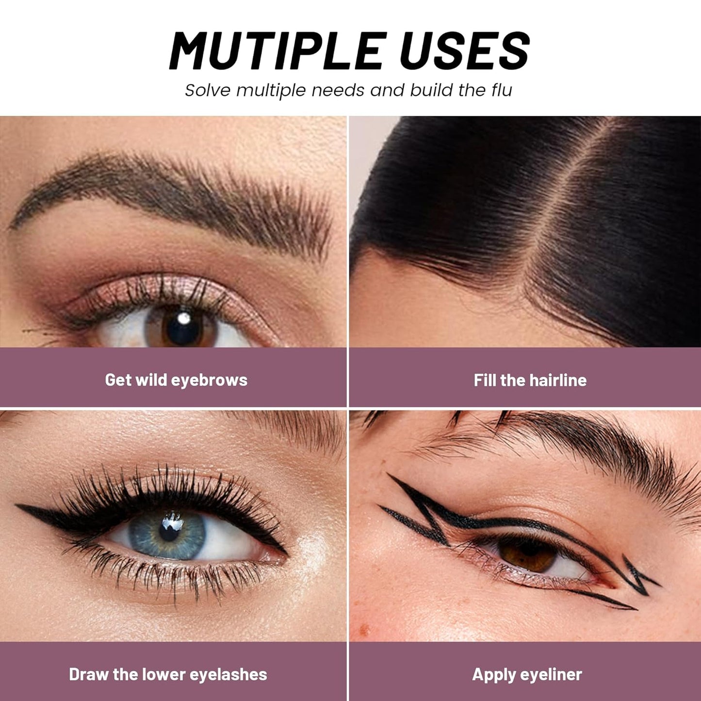 2 Pack Eyebrow Pen, Waterproof Microblading Eyebrow Pencil, 2-in-1 4 Tip Eye Brow Makeup Pen for Women with Precise Curved Brush-Tip Create Natural Hair-Like Brows, Last All-Day (Light Blonde)