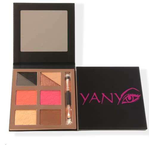 Luxe Light & Loaded Multi-Use Palette | 4-in-1, Eyeshadow, Blush, Contour, Highlight | Mix colors for Custom Blends | Includes Mirror and Dual Brush