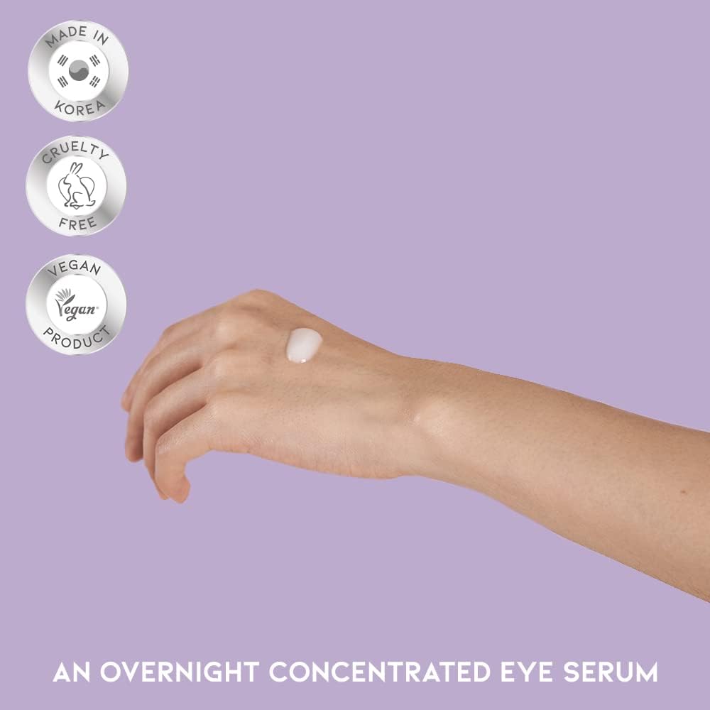 Eye cream for dark circles puffiness and bags anti aging wrinkles korean cream peptide, vitamin c, collagen, vegan under eye treatment 25g