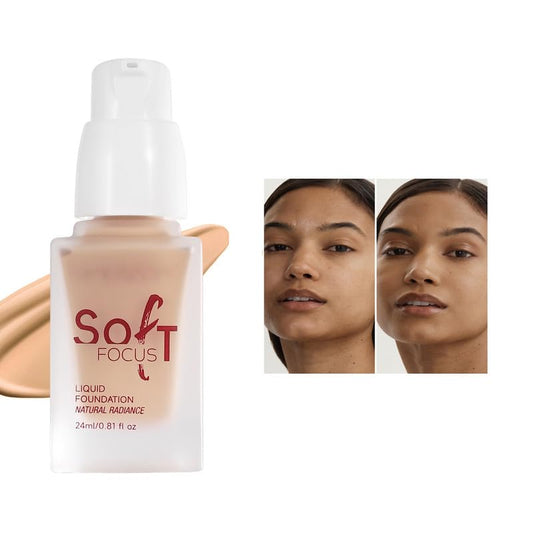 Full Cover Soft Focus Liquid Concealer, 24H Longwearing Waterproof Smooth Matte Flawless Finish Concealer Foundation Corrector for Eye Dark Circles Spots Face Concealer Matte Makeup Base,06
