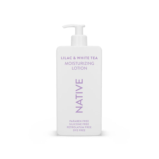 Native Body Lotion Contains Naturally Derived Plant-Based Moisturizers for Women and Men | Restores Dry Skin, Lilac & White Tea, 16.5 fl oz