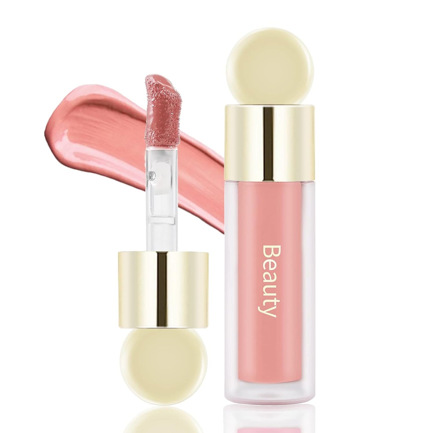 Boobeen Liquid Blush Velvet Cream Blush Makeup Matte Soft Gel Face Blush Makeup for Cheeks, Lightweight Blendable Liquid Blush Stick, Long-lasting Smooth Natural Blush Color