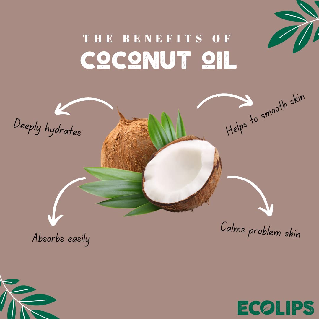 Eco Lips LIP SUGAR SCRUB 2 Pack (2-0.5oz jars) 100% Organic Lip Care Treatment with Organic Sugar & Coconut Oil - Gently Exfoliate & Polish Dry, Flaky Lips, 100% Edible (Vanilla Bean & Brown Sugar)