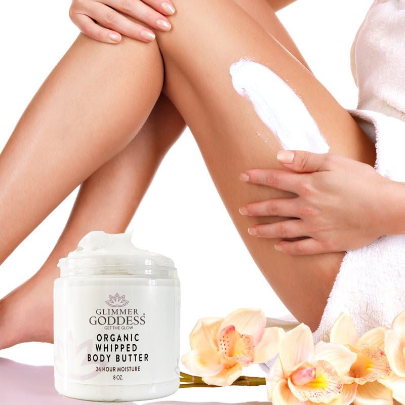 GLIMMER GODDESS Organic Body Butter - 8oz (Evening Snow)