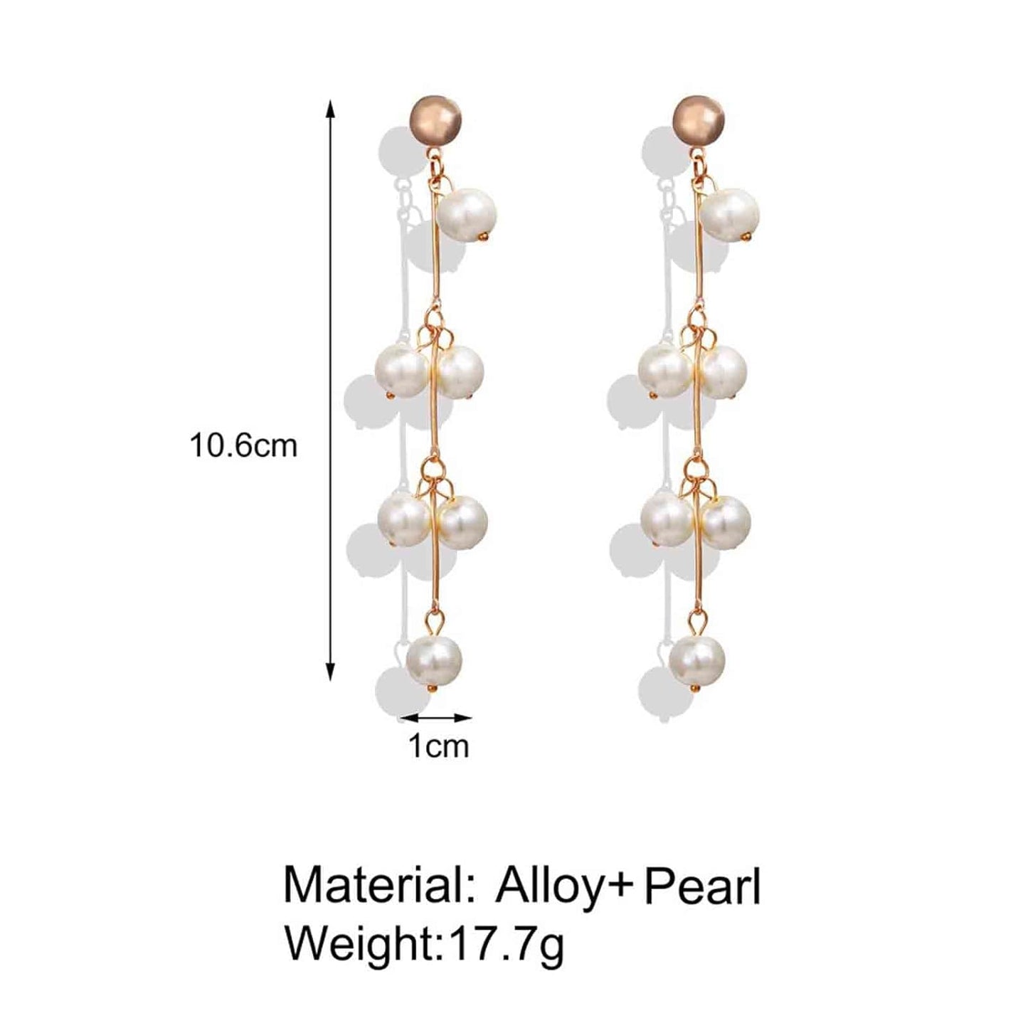 Boho Pearl Tassel Earrings Gold Drop Dangle Earrings Vintage Pearl Earrings Bridal Drop Earrings Jewelry for Women and Girls Gifts