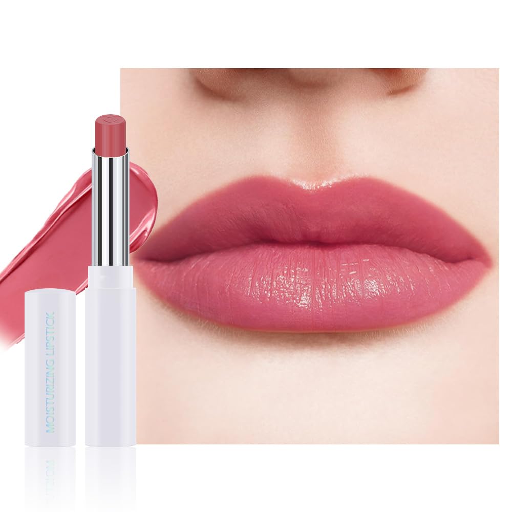 1Pcs Tinted Lip Balm Moisturizing Lipstick – Waterproof Hydrating Matte Lip Balm for Women, Creamy Natural Color Stain for Dry Lips,Soft Matte Finish with Subtle Scent (#11 Retro Red)
