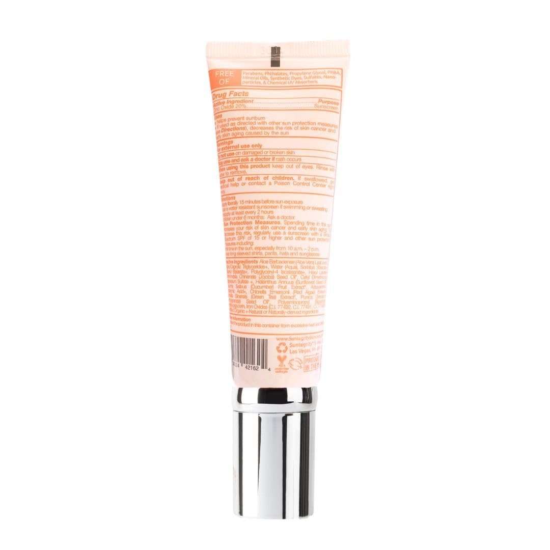Suntegrity 5 in 1 Tinted Mineral Sunscreen for Face (SPF 30-2 oz) - Fair | BB Cream Moisturizer with Physical UVA/UVB Broad Spectrum Protection | Safe for Sensitive Skin