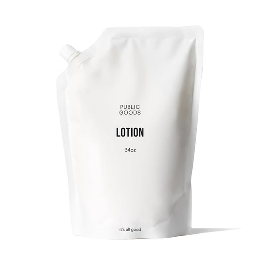 Public Goods Body & Hand Lotion for Women & Men | Natural Moisturizing Daily Lotion for Dry & Itchy Skin | Paraben & Sulfate Free | Made with Organic Essential Oils | Made in Canada | 34 Fl Oz Refill