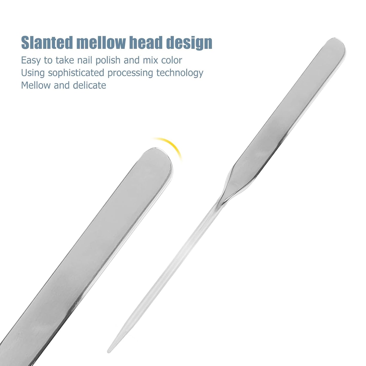 Stainless Steel Makeup Spatula, Liquid Foundation Spatula Stainless Steel Ergonomic Nail Art Stirring Tool Makeup Artist Makeup Tool