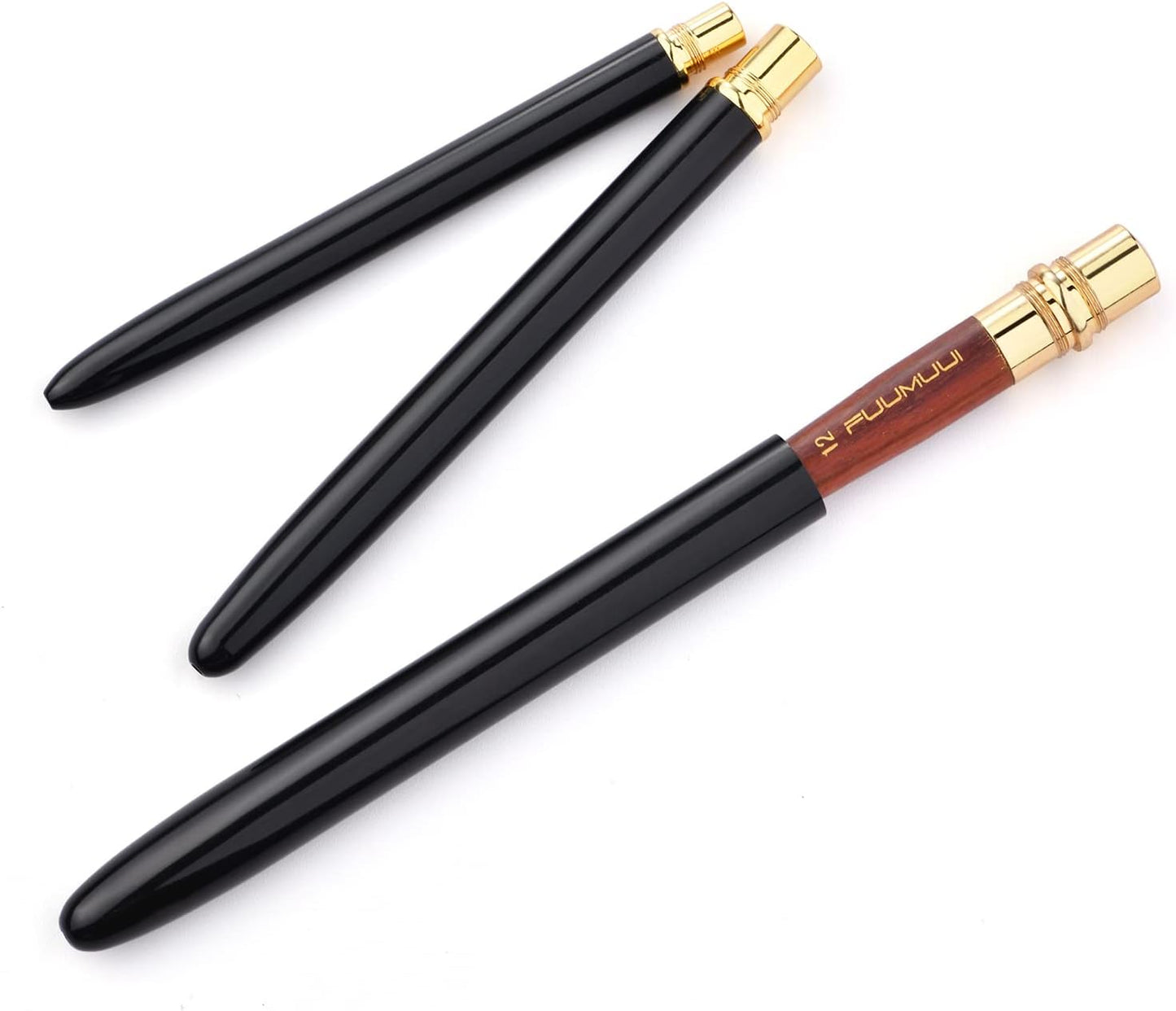 Travel Watercolor Brushes, Fuumuui 3Pcs Plein Air Elegant Sable Water Color Brushes with Pocket Size Leather Pouch Perfect for Watercolor Gouache Ink Painting