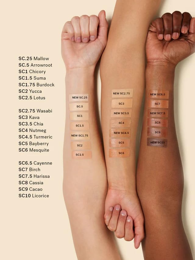 ILIA - True Skin Serum Concealer | Non-Comedogenic, Cruelty-Free, Vegan, Safe For Sensitive Skin, Reduces Appearance of Dark Circles + Blemishes (Cacao SC9, 0.16 oz | 5 ml)