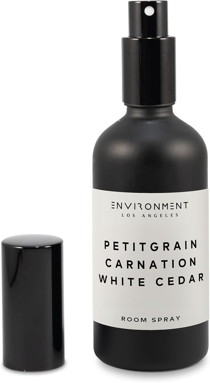 ENVIRONMENT Inspired by Designer Perfume LHomme Room Spray, 100ml Air Freshener (Petitgrain | Carnation | White Cedar) Home Fragrance Accessories, Room Perfume, Room Deodorizer, Vegan & Cruelty-Free