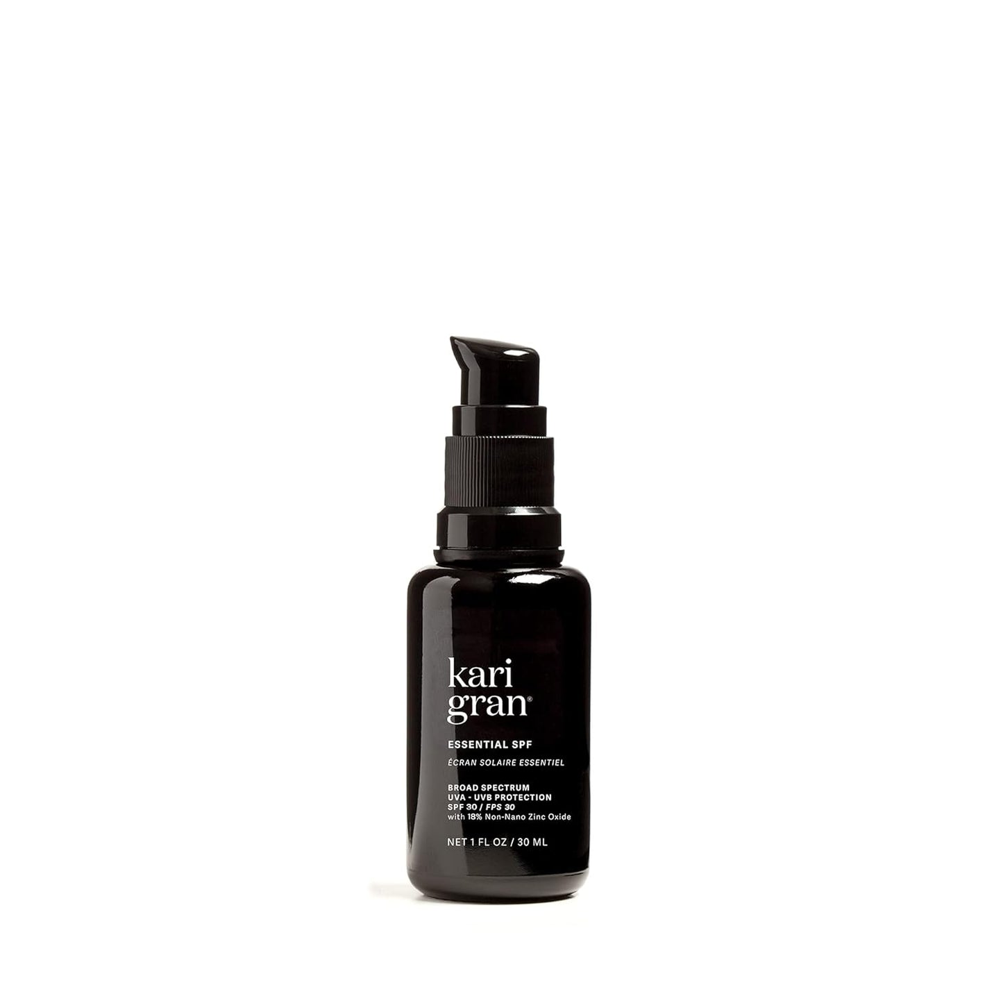 Kari Gran - Natural Essential SPF 30 Moisturizing Facial Sunscreen with Plant-Based Ingredients (1oz / 30ml)