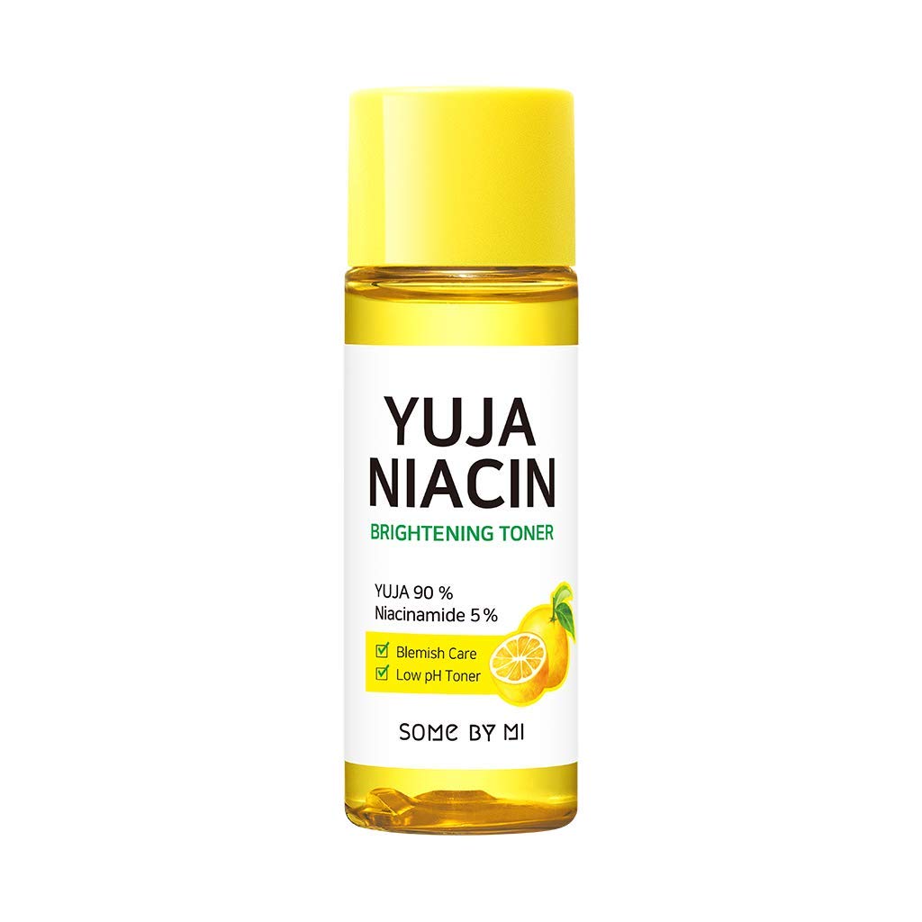 SOME BY MI Yuja Niacin 30 Days Brightening Starter Kit/Toner 1.01Oz, Serum 0.33Oz, Gel Cream 1.01Oz, Sleeping Mask 0.67Oz / Melasma and Blemish Care/Facial Skin Care Set