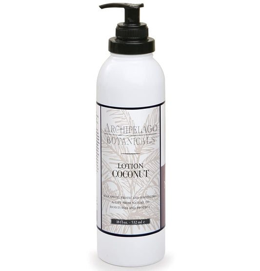 Archipelago Botanicals Coconut Moisturizer, Nourishing Coconut Body Lotion for Hydrated, Vibrant Skin, Paraben Free, Phthalate Free, 18 oz
