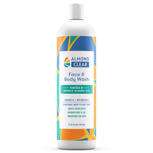Face & Body Wash | Skin Care for Acne and Folliculitis-Prone Skin - Gentle Acne Face & Body Wash, Exfoliating Cleanser with Mandelic Acid | 17.25 oz
