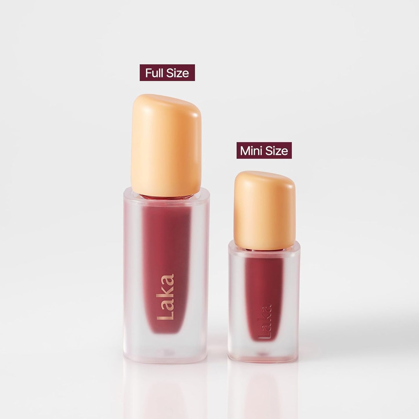 Laka Fruity Glam Lip Tint Mini, Glowing Lip Stain with Wide Color Spectrum, Hydrating & Lightweight Texture, Long-Lasting Bold Stain, Non-Sticky, Vegan, K-Beauty (#120 Caffeine Rose)