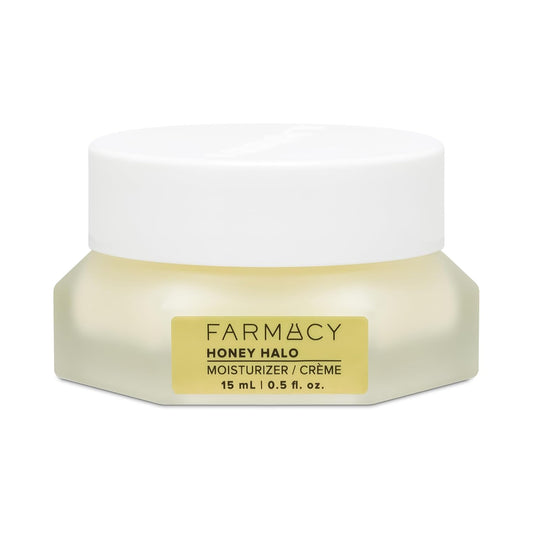 Farmacy Ceramide Face Moisturizer - Honey Halo Hydrating Facial Moisturizer for Dry Skin - Plumps, Soothes + Restores Skin with Potent Ceramides + Buckwheat Honey for a Dewy, Healthy Glow (15ml)