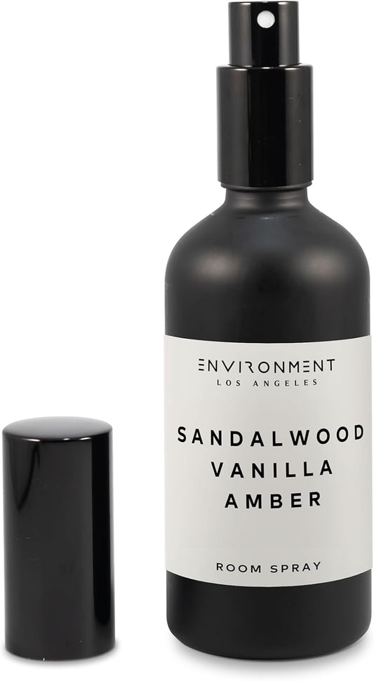 Stone Candles Environment Inspired by 5-Star Hotels HCS Room Spray, 100ml Air Freshener (Sandalwood | Vanilla | Amber) Home Fragrance Accessories, Room Perfume, Room Deodorizer, Vegan & Cruelty-Free