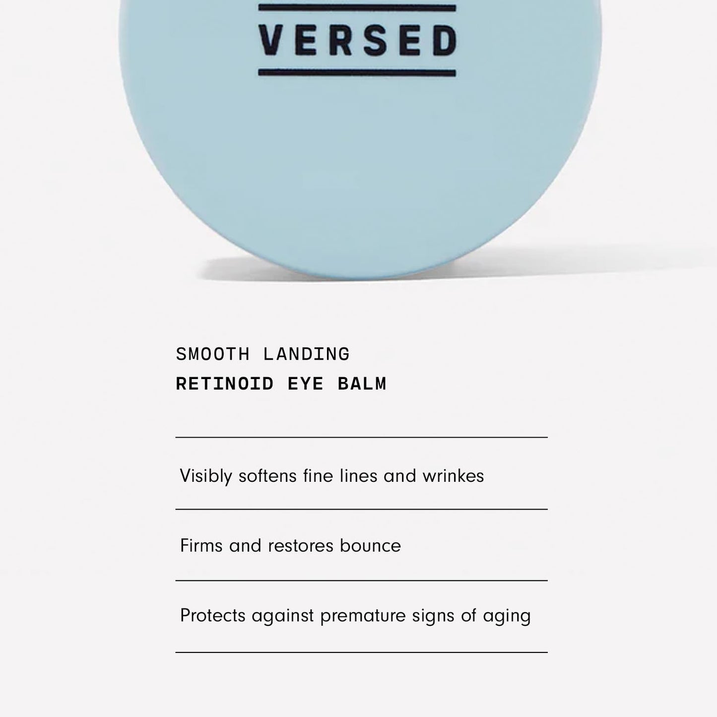 Versed Smooth Landing Advanced Retinoid Eye Balm - Anti Aging Under Eye Balm with Granactive Retinoid for Dark Circles, Crow's Feet & Eye Bags - Suitable for Sensitive Skin (0.42 oz)