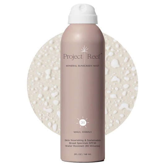 SPF 30 Mineral Sunscreen Spray - Non-Aerosol, Reef Safe, Zinc Sun Block w/ Natural Ingredients, No White Cast Sunscreen for All Skin Types