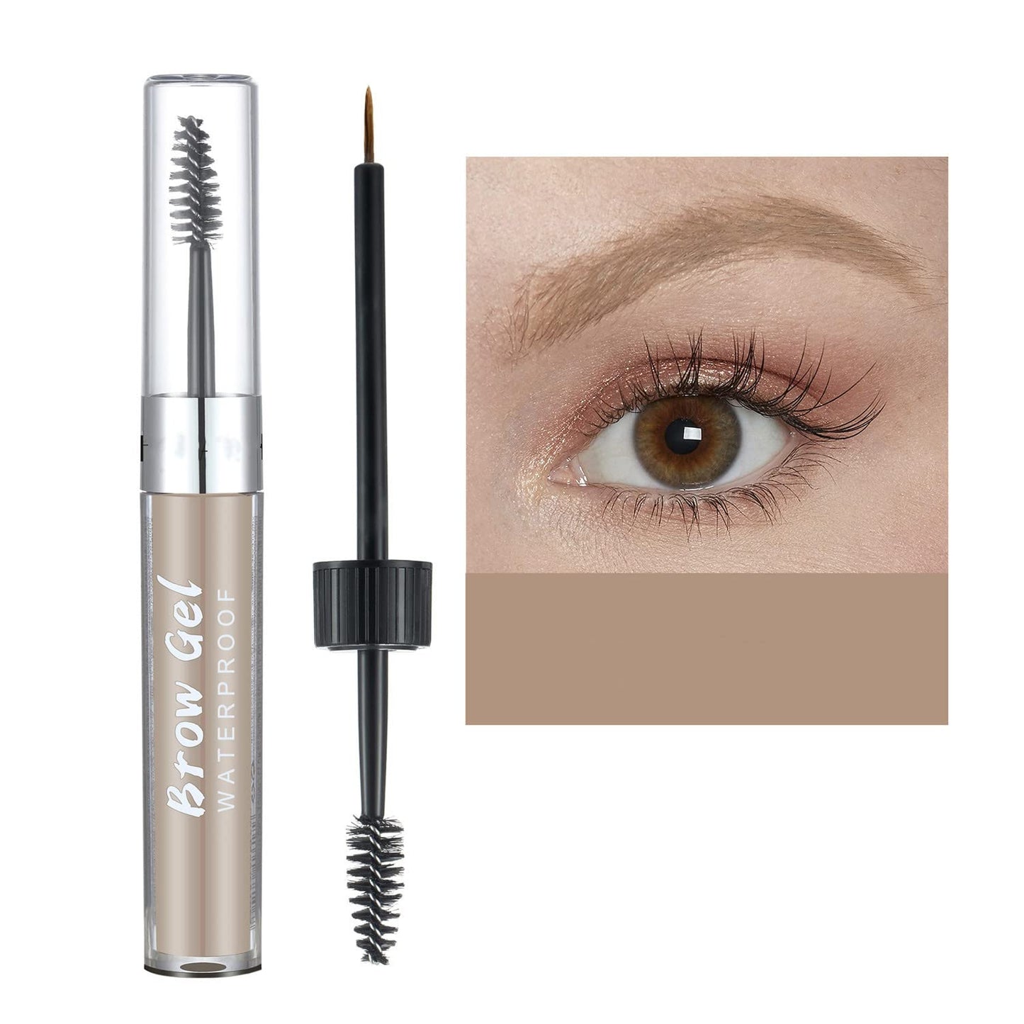 MAEPEOR Waterproof Eyebrow Gel 8 Colors Full-pigmented Long Lasting Liquid Brow Gel for Fuller & Defined Looking (#01 Warm Blonde）