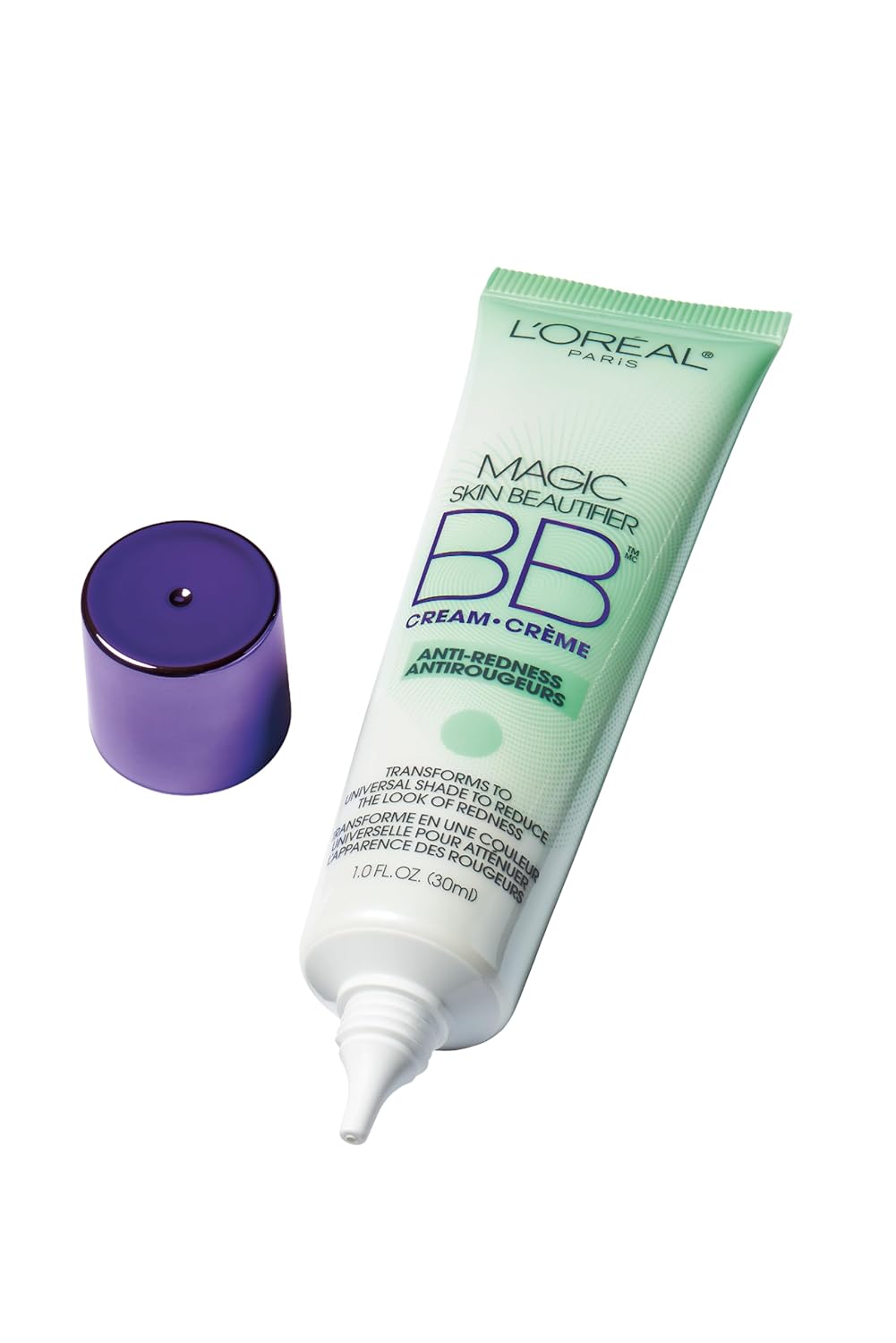 L'Oréal Paris Makeup Magic Skin Beautifier BB Cream Tinted Moisturizer, Anti-Redness, 1 fl oz, 2 Count