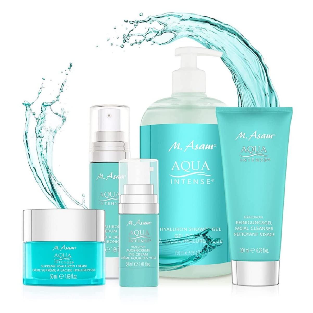 M. Asam Aqua Intense Eye Cream – Gentle Yet Effective Under Eye Cream with Hyaluronic Acid, targets fine lines & wrinkles, cushioning & smoothing effect, for all skin types, 1.01 Fl Oz