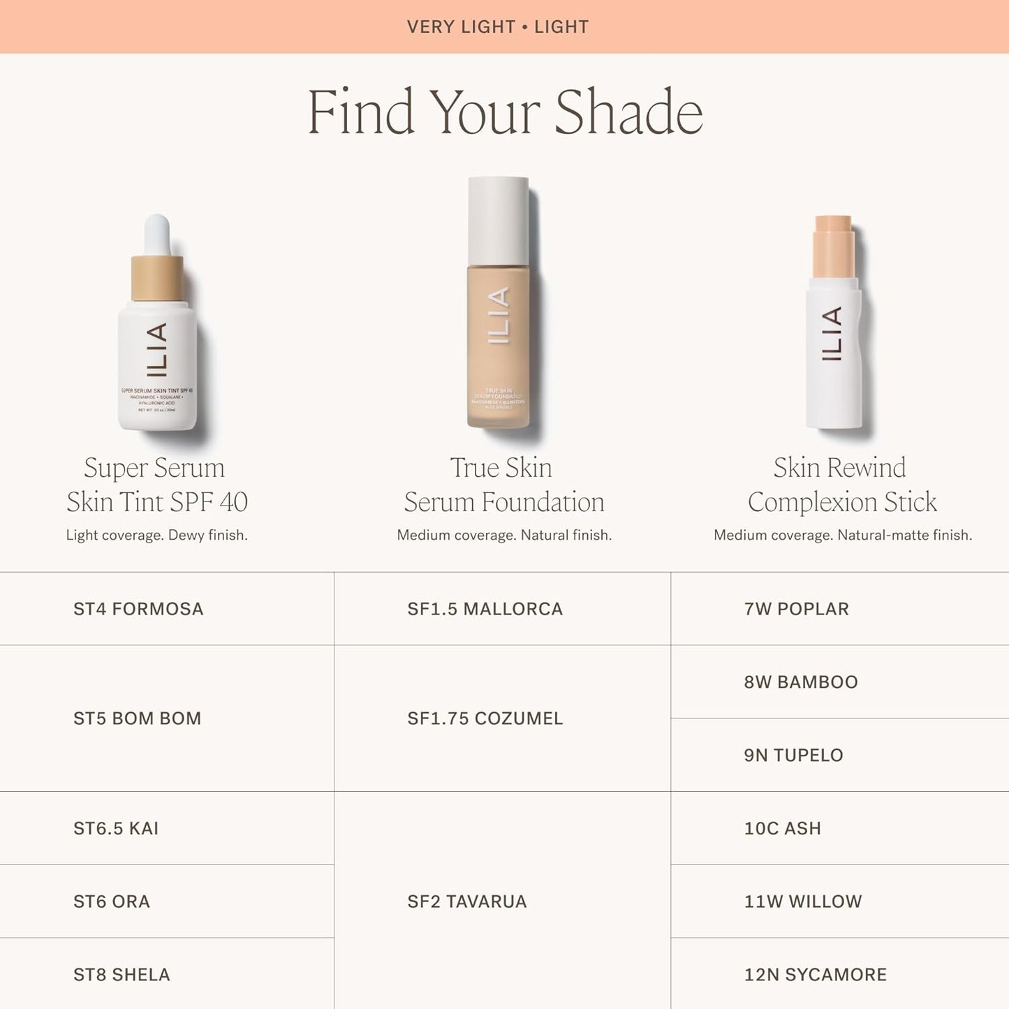 ILIA - Skin Rewind Complexion Stick - Foundation + Concealer + Skincare | Non-Toxic, Vegan, Cruelty-Free, Clean Makeup (9N - Tupelo, 0.35 oz | 10 g)