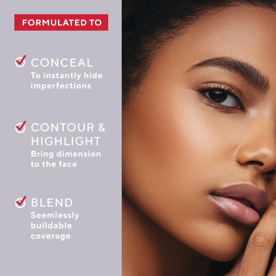 Mirabella Invincible For All Perfecting Under Eye Concealer Full Coverage - Hydrating Makeup Concealer for Dark Circles, Fine Lines & Wrinkles w/Hyaluronic Acid - Ivory I40