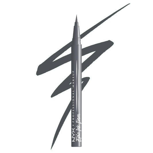 NYX PROFESSIONAL MAKEUP Epic Ink Liner, Waterproof Matte Liquid Eyeliner with Vegan Formula - Stone Washed (Grey)