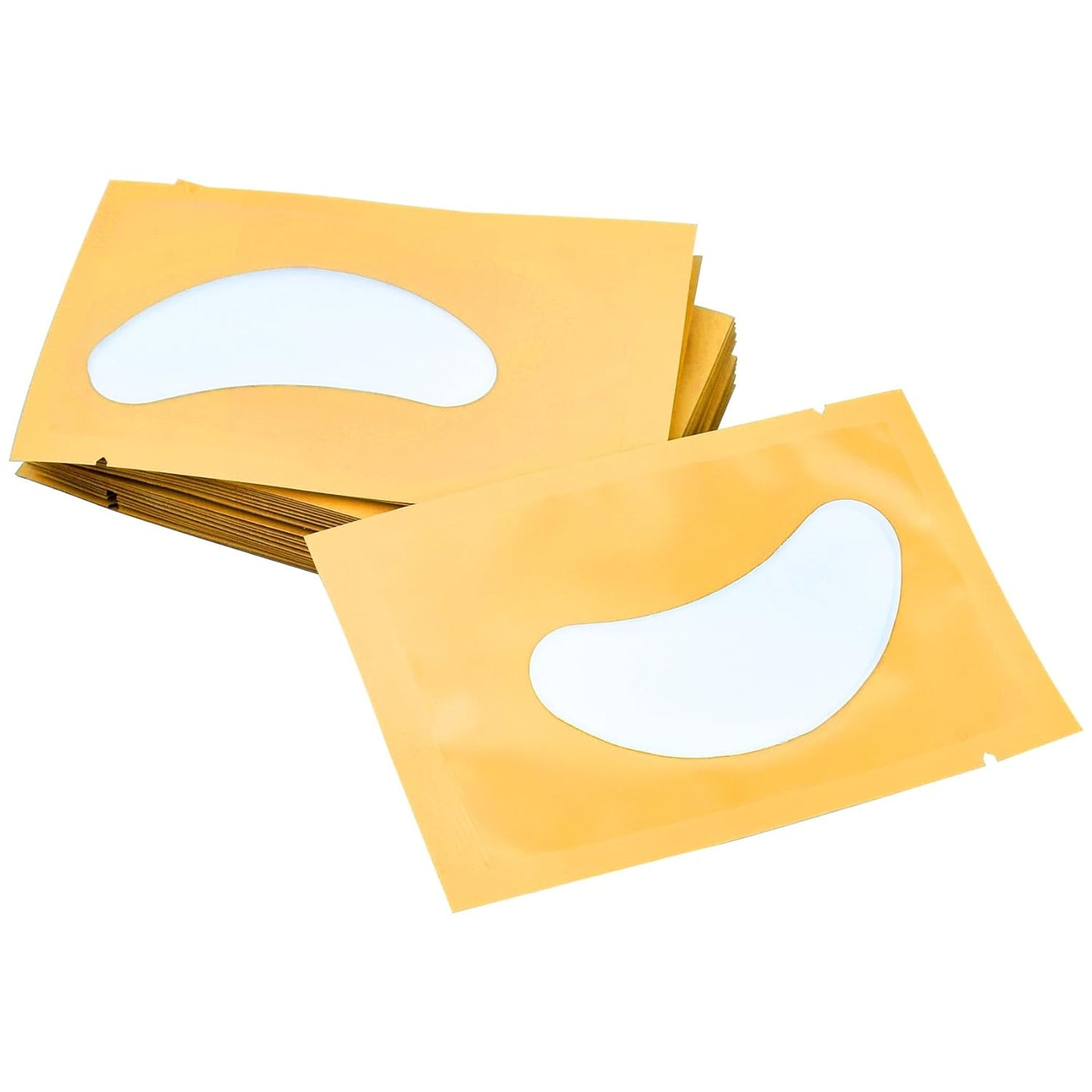 50 Pairs Under Eye Patches, Isolation Eyelash Extension Pads, Under Eye Gel Pads for Pro Salon and Individual, DIY Lashes Extension Supplies (Gold)