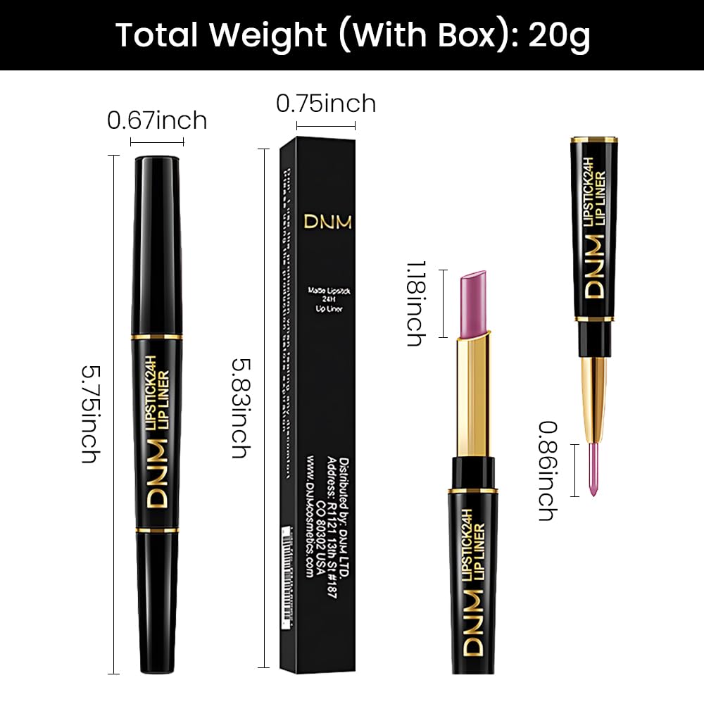 evpct 1Pcs Lip Liner and Lipstick Set Kit for Women, Matte Lips Kit with Lip Liner Lip Stains Long Lasting Waterproof 24 Hour Lipstick and Lip Liners Combo Lipliners Pencil 27#