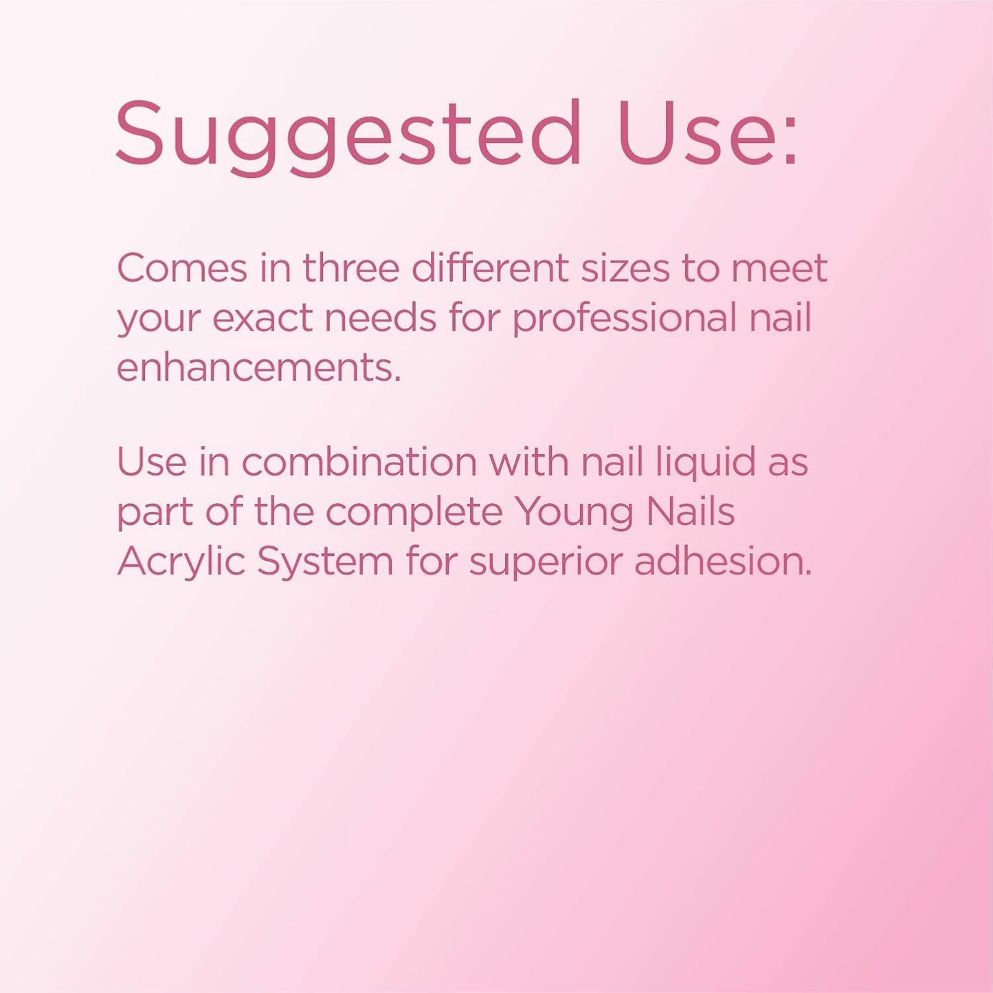 Young Nails Acrylic Cover Powder - Self-Leveling Acrylic Nail Powder, Clear Nude Pink White Acrylic Powder for Nail Extenstion, Professional Grade, Superior Adhesion, Color - Rosebud, 85g