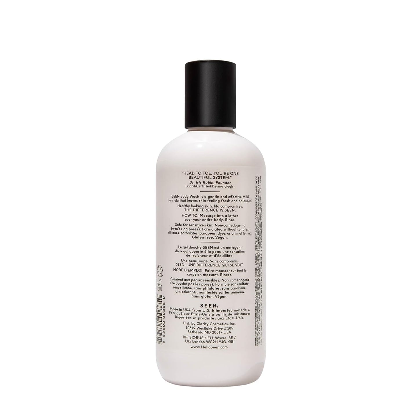 SEEN Body Wash -Scented- Non-Comedogenic & Non-Irritating Body Wash- Dermatologist-Developed - Safe for Sensitive & Acne Prone Skin