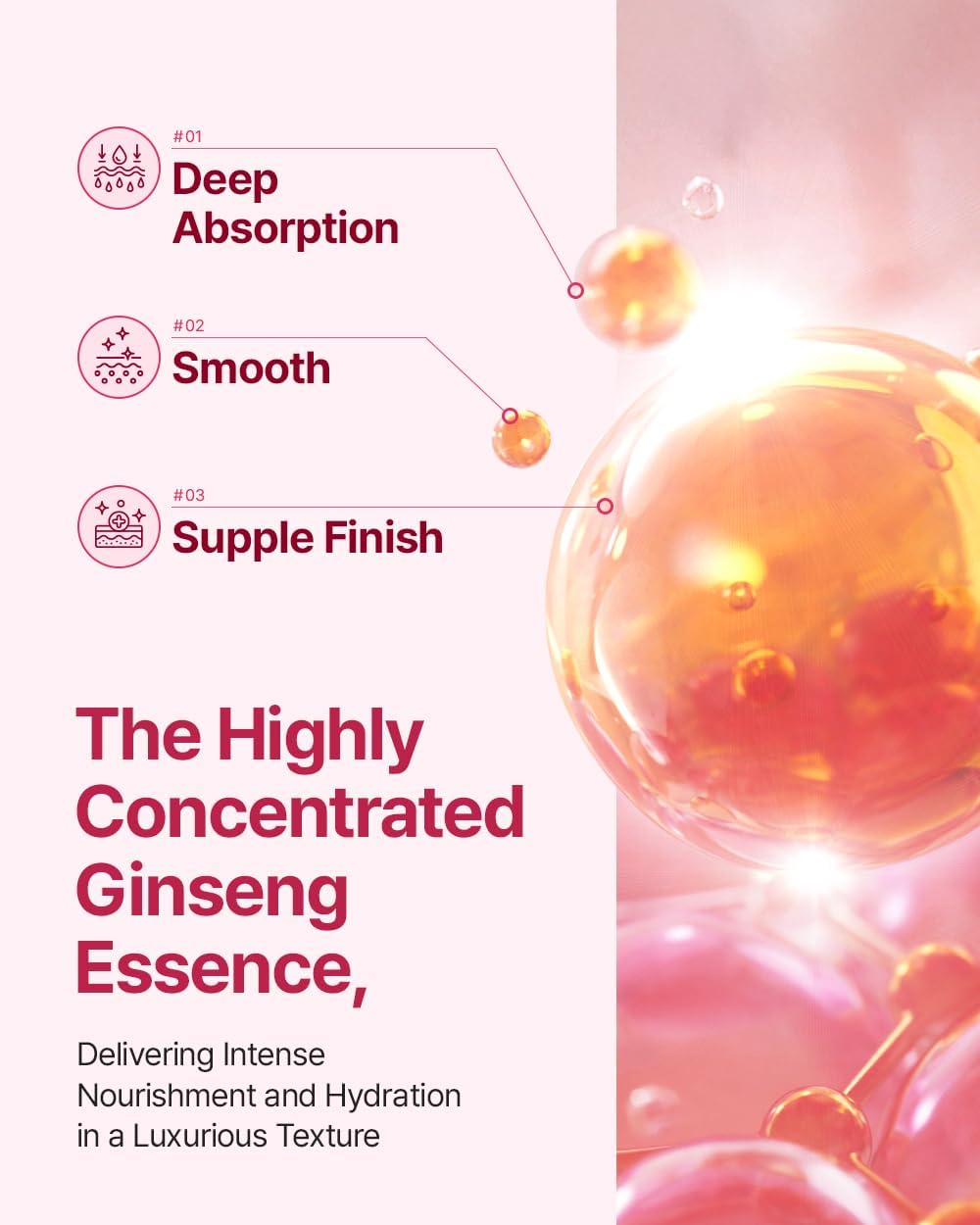 Donginbi Red Ginseng Daily Defense Essence - Firming & Skin Barrier Repair Serum for Dry Skin, Korean Red Ginseng Essence, Korean Skin Care Gifts for Women, 2.03 floz / 60ml