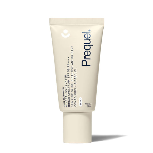 Skin Sun Barrier Mineral Sunscreen SPF 50. PA++++ Broad Spectrum Zinc Oxide Sunblock with Semi-Transparent Lightweight Texture. Moisturizing UV Defense for Face. Travel Size, 1.7oz