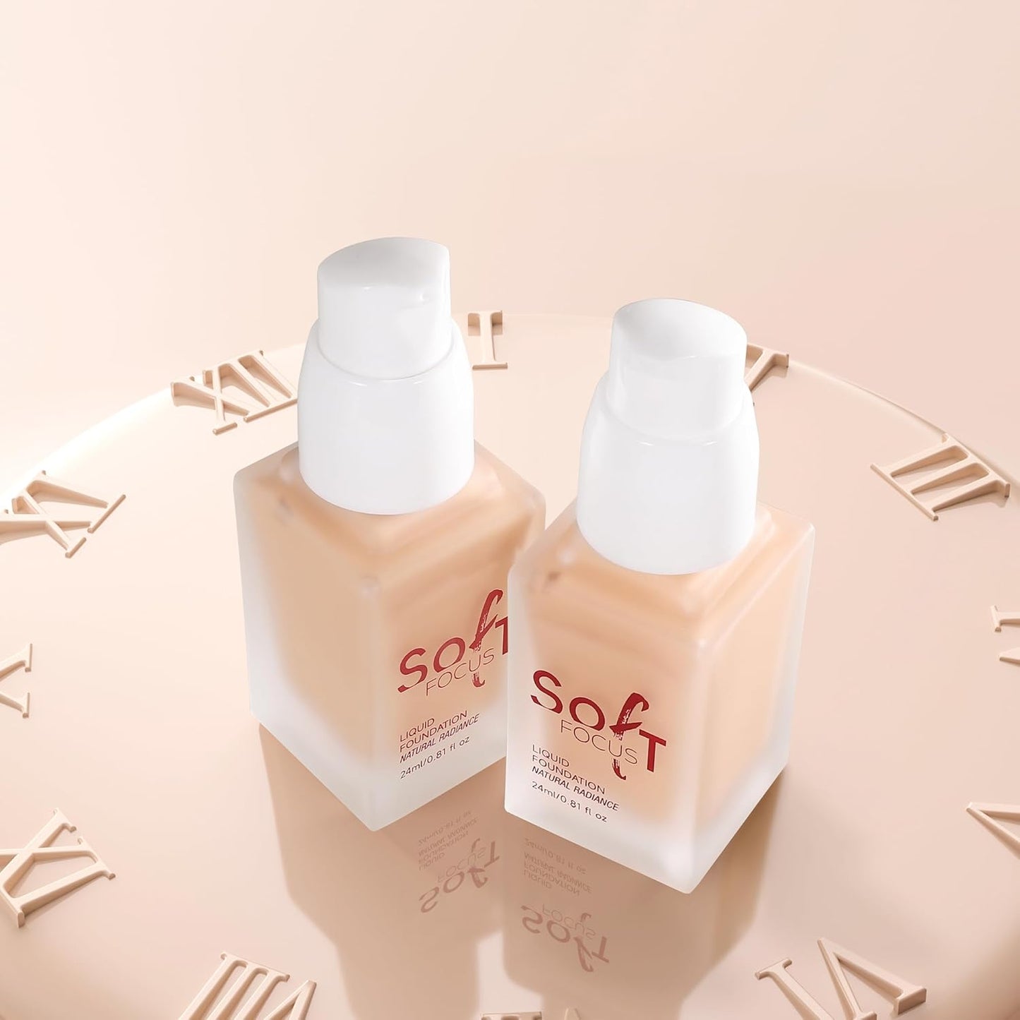 Soft Focus Liquid Concealer Foundation, Moisturizing High Coverage Liquid Foundation, Waterproof Long Lasting 24 HR Oil Control Foundation, Matte Lightweight Liquid Concealer for Women, 01