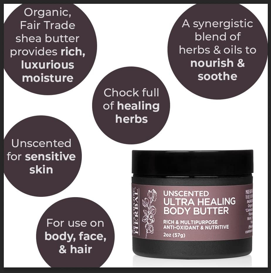 Ora's Amazing Herbal, Eczema Treatment, Touchy Skin Salve, Ultra Healing Body Butter, Organic Calendula for Skin, Herbal Salves, Unscented Skin Care