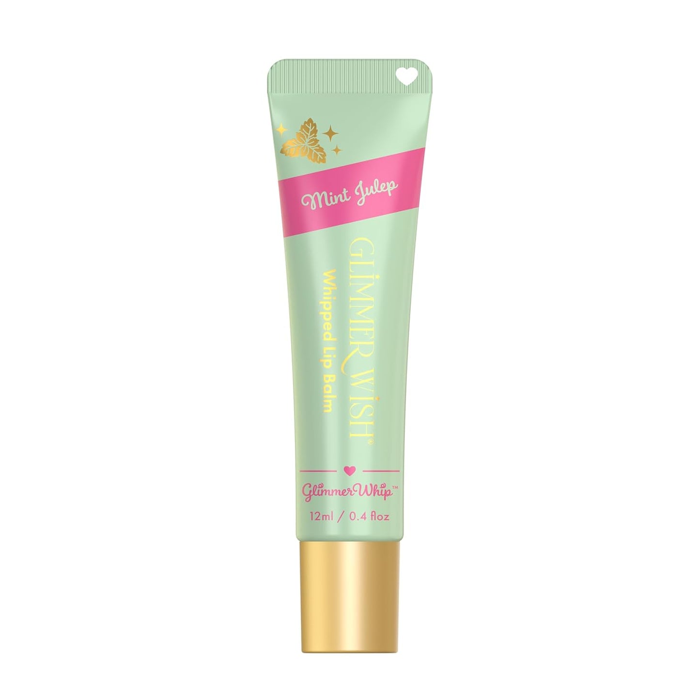 Glimmer Wish Glimmer Whip Hydrating Lip Balm – Organic Castor & Jojoba Oils, Shea & Cocoa Butters – Vegan, Non-Toxic, Moisturizing Lip Care (Mint Julep)