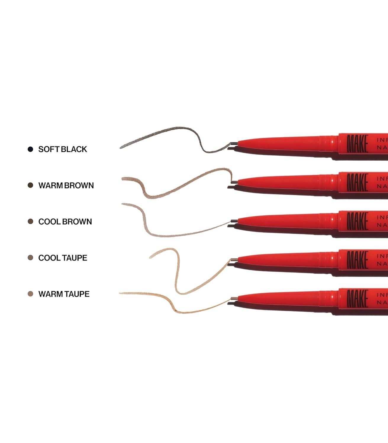 MAKE Beauty Nano Brow, Micro Eyebrow Pencil. Long-Lasting Smudgeproof Eye Brow Makeup for Hairlike Lines. Precision Liner for Natural-Looking Eyebrows - Shade, Warm Brown