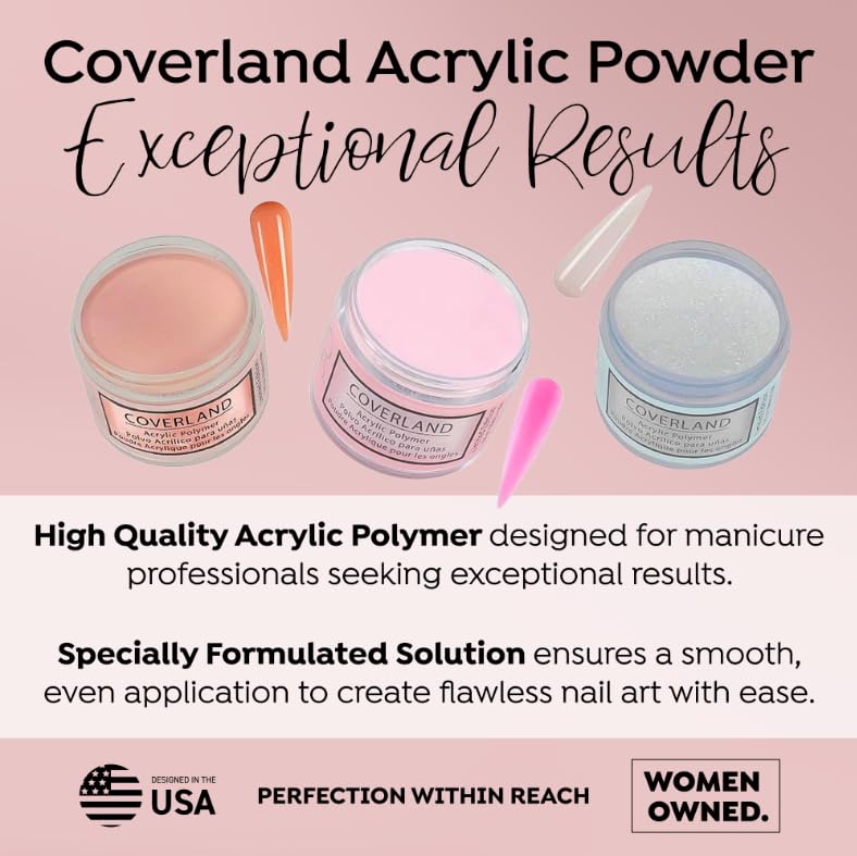 Tones Coverland Acrylic Nail Powder "Teal" - Limited Edition Acrylic Powder for Nail Design, Sculpting, and Masking Nail Bed Imperfections - Professional Acrylic Nail Supplies - (1.5 Oz)