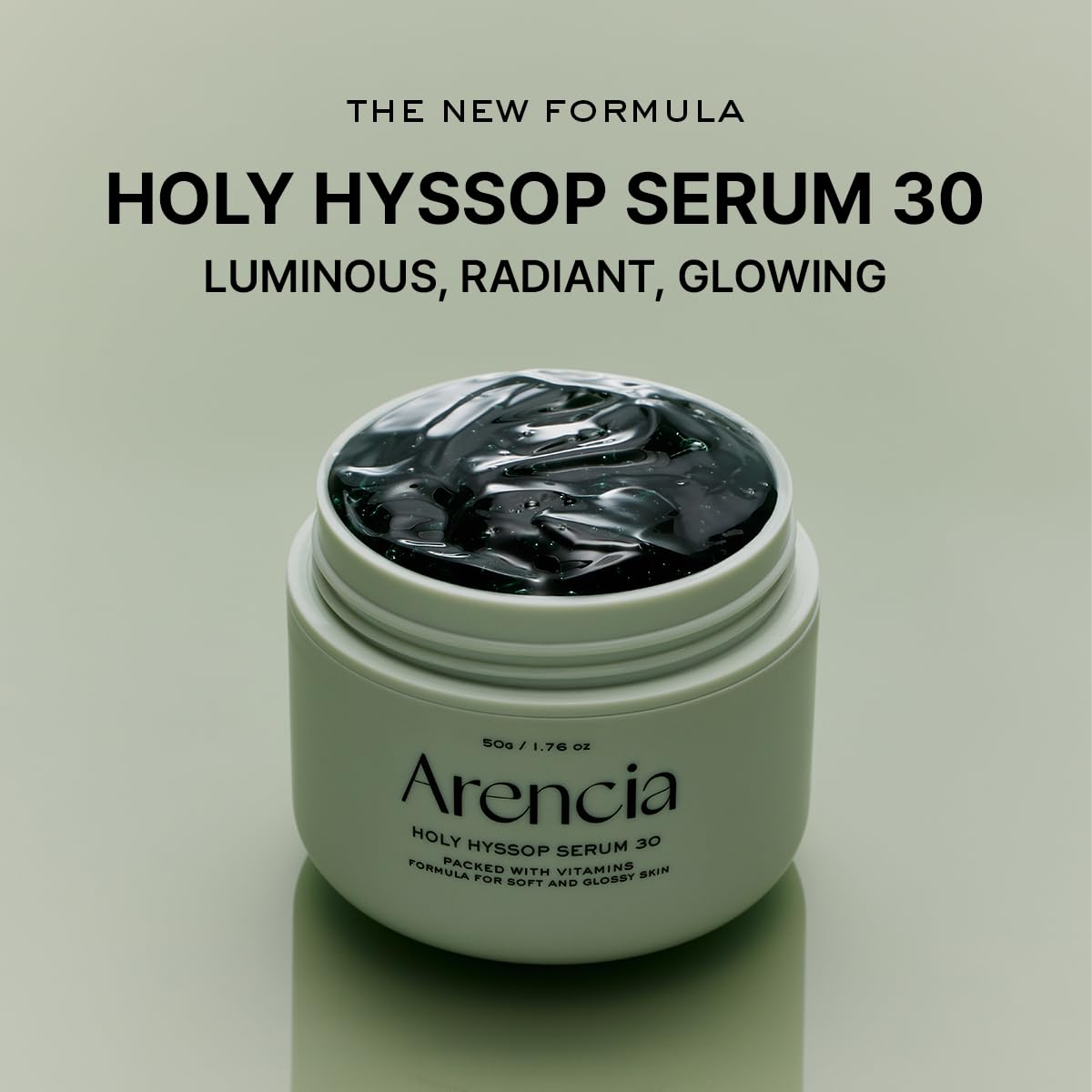 Glow Hyssop Overnight Face Mask Serum - hydrating & Anti-Aging Serum for younger looking Korean Glass Skin, 30% Vitamin A, C, E, 10% Niacinamide, Peptide