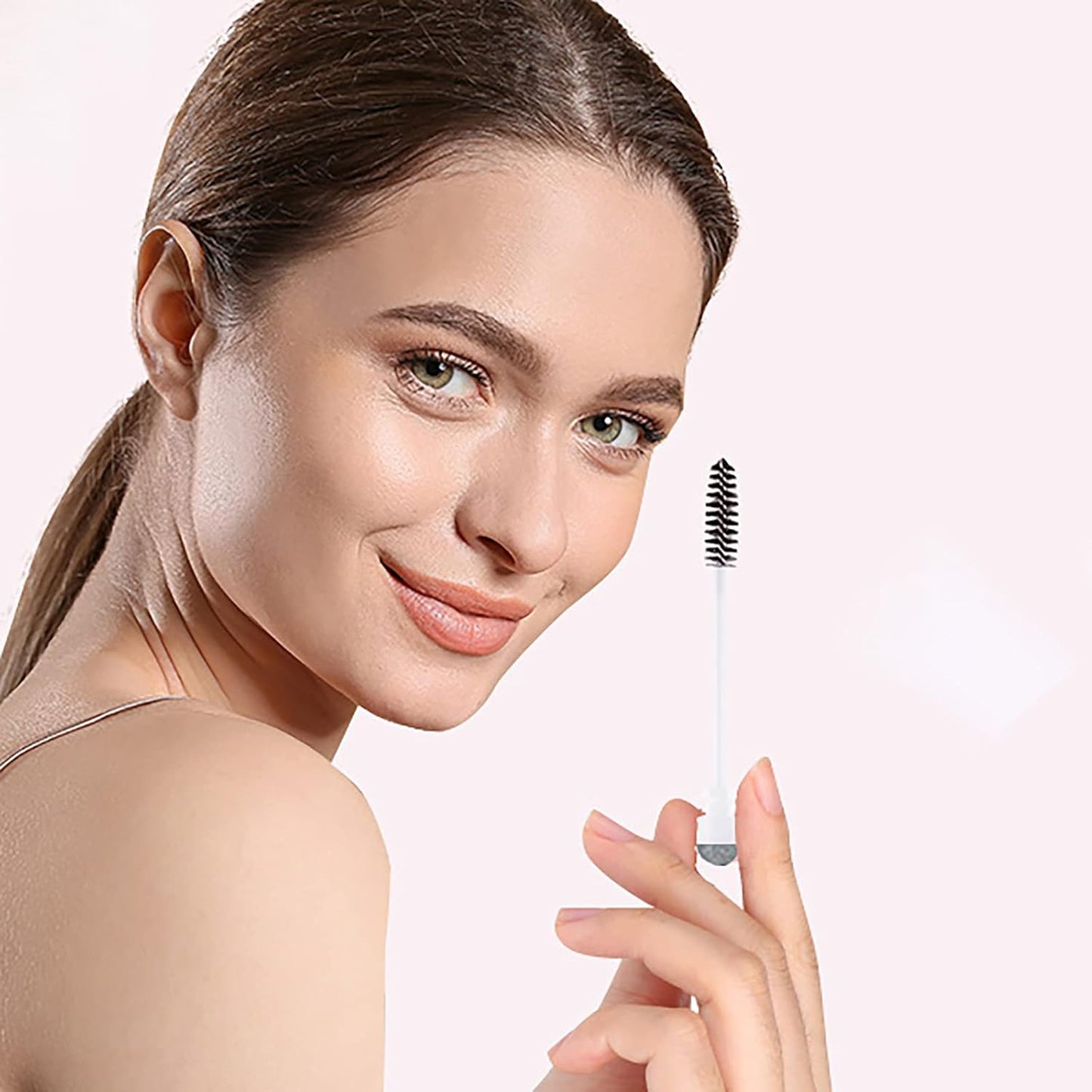 20 Pieces Disposable Mascara Brushes Eyelash Brush Lash Wand Diamond Mascara Wands with Tube Makeup Tool Lash Spoolies Sanitary Brushes Lash Extension Supplies (tube sky black 20)
