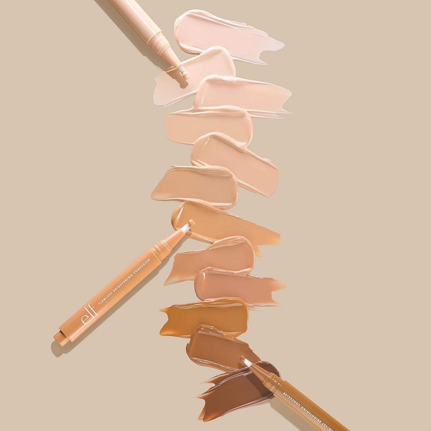 e.l.f. Flawless Brightening Concealer, Illuminating & Highlighting Face Makeup, Conceals Dark Under Eye Circles, Medium 32 N, 0.07 Fl Oz