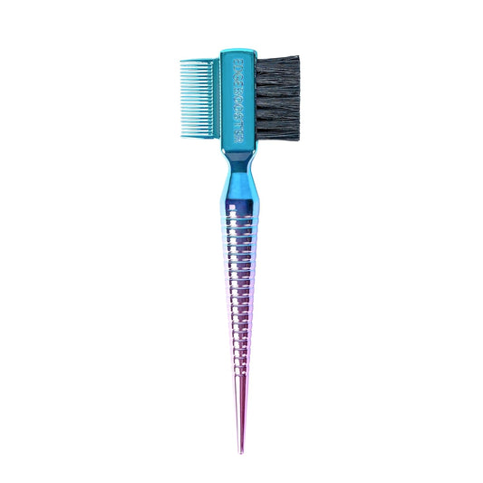 STYLE FACTOR EDGE BOOSTER® Hammer Brush Rat Tail– Double-Sided Edge Control Brush & Comb with Boar Bristles – For Edges, Slick Backs, Baby Hair Styling, and Taming Flyaways- Travel Size